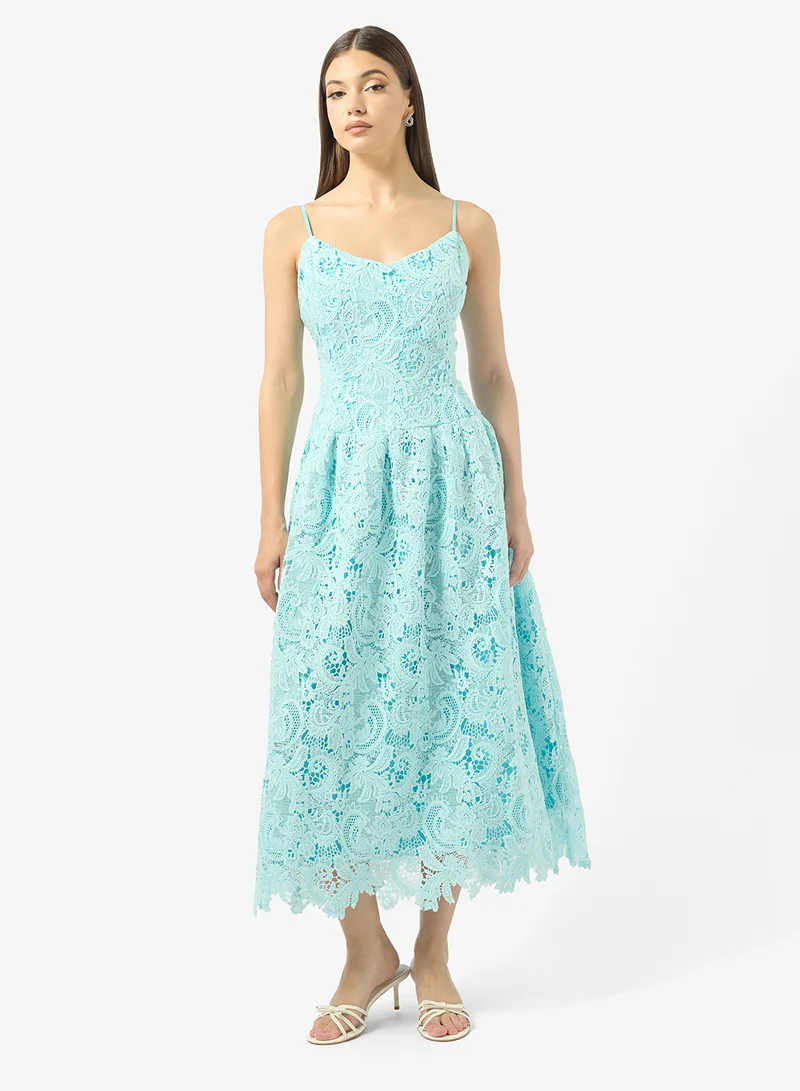 Just Me  Strappy Lace Detailled Midi Dress for Women | Best Price UAE